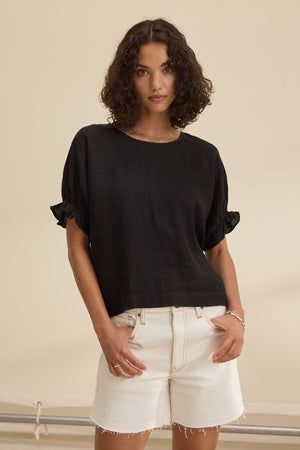 Emily Woven Linen Top