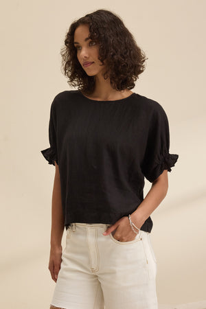 Emily Woven Linen Top