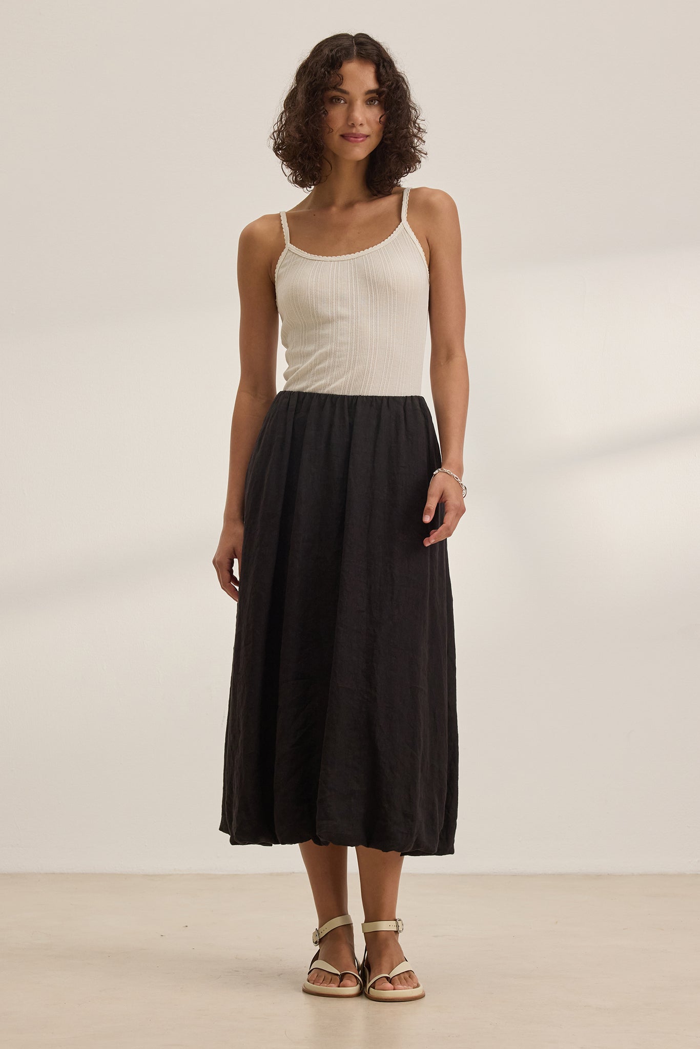 Rachelle Woven Linen Skirt