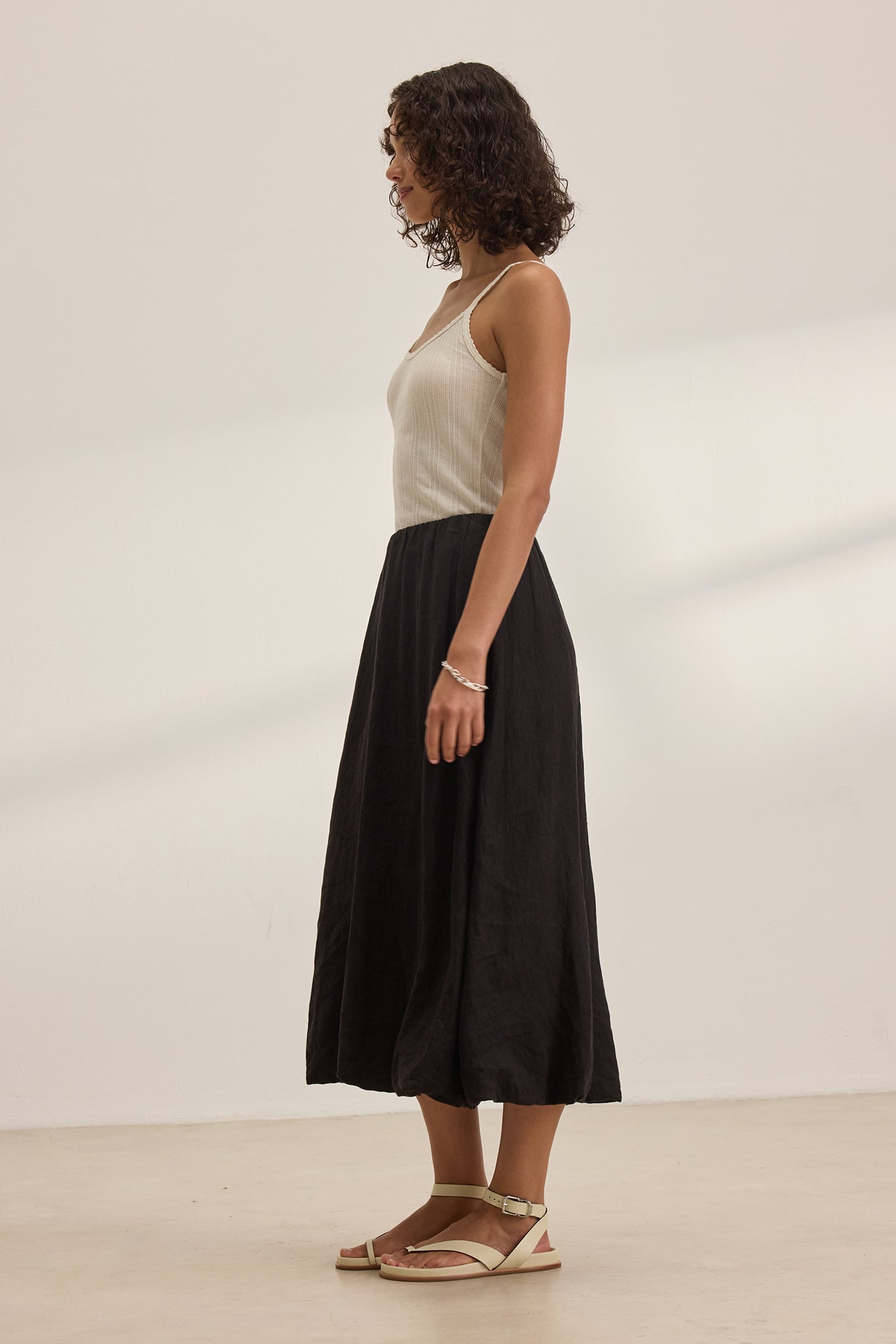 Rachelle Woven Linen Skirt