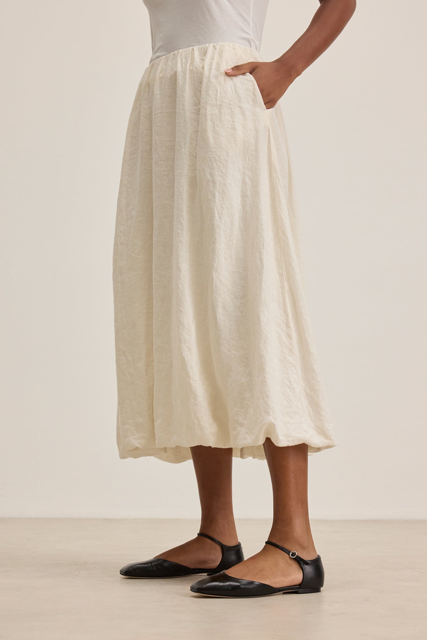 Rachelle Woven Linen Skirt