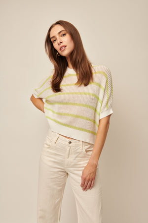 Margot Stripped Crewneck Short Knit