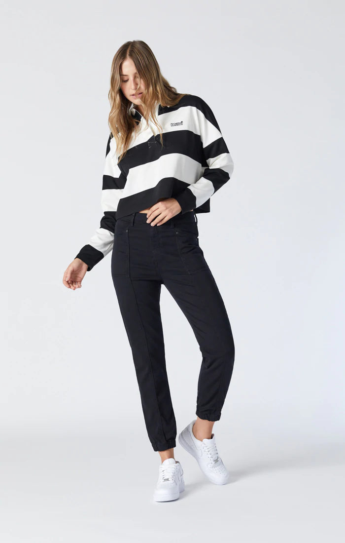 Anna Black Casual Cargo Pant